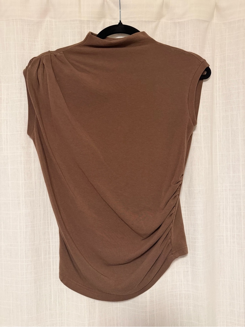 OGL Sleeveless Mock Neck Draped Tank Top